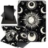 Case for 6.8" Kindle Paperwhite 11th Gen 2021,360 Degree Rotating Stand Smart Protective Cover Case for Kindle Paperwhite 2021 E-Reader,Black White Moon Stars view 1