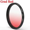 Blue Orange Red Grey Neutral Density Camera Lens Filter for DSLR Camera Photography 52mm 58mm 77mm(72mm,Grad Red) view 3
