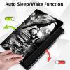 Case for 6.8" Kindle Paperwhite 11th Gen 2021,360 Degree Rotating Stand Smart Protective Cover Case for Kindle Paperwhite 2021 E-Reader,Skull and Crow view 4