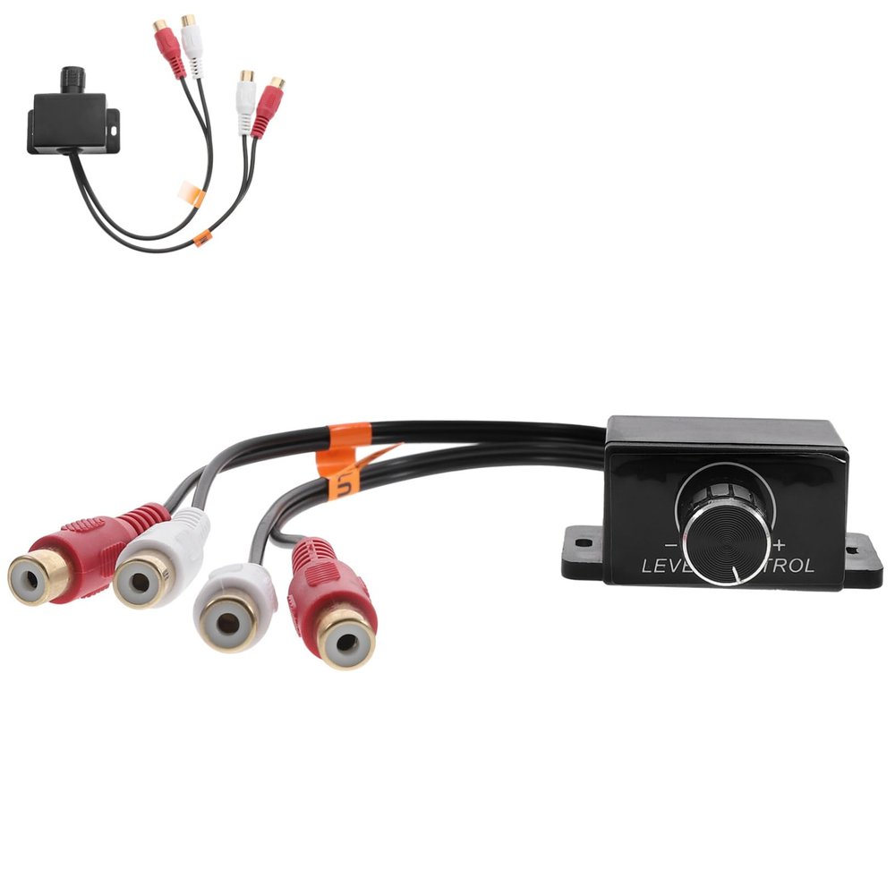 IMIKEYA Amplifier Bass Knob RCA Inputs Outputs Audio Adjuster Home Theater Compatible