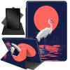 Case for 6.8" Kindle Paperwhite 11th Gen 2021,360 Degree Rotating Stand Smart Protective Cover Case for Kindle Paperwhite 2021 E-Reader,Tropical Flamingo view 1