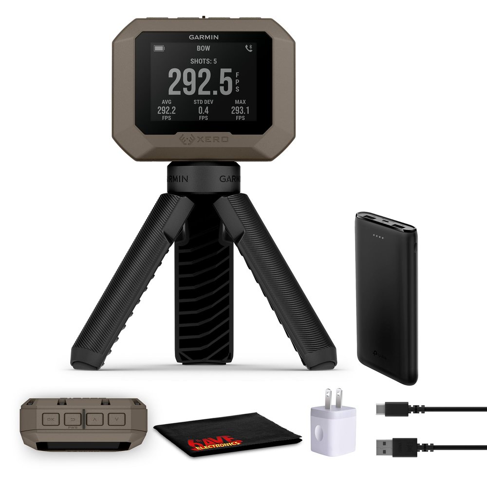 Garmin Xero C1 Pro Chronograph for Ballistic Data with Precise Projectile Speeds Readings from 100 to 5000 FPS Compact Chronograph, Simple Set Up, Versatile Performance Bundle with Accessories