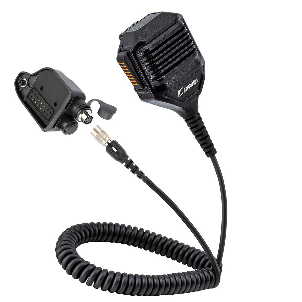 Arrowmax APM450-HR6M-HA02 IP67 Waterproof Speaker Microphone Compatible with Harris M/A-COM P5300 P5400 P5500 P7300 XG-15 XG-15P XG-25 XL-45 XG-75P XL-95P