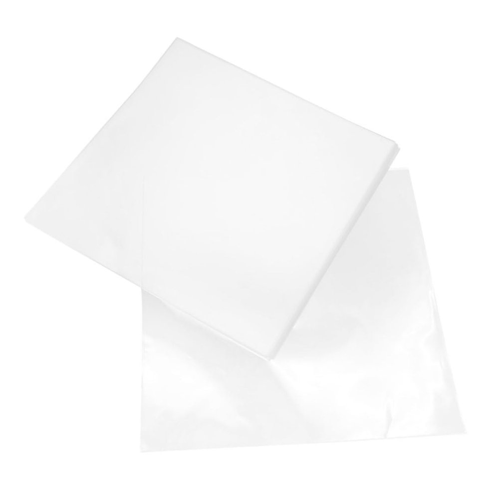 GLEAVI 50pcs Vinyl Record Sleeves OPP Self-Adhesive Outer Covers for Album Guard Your Collection from Scratches and Scuff Marks for Display and Storage