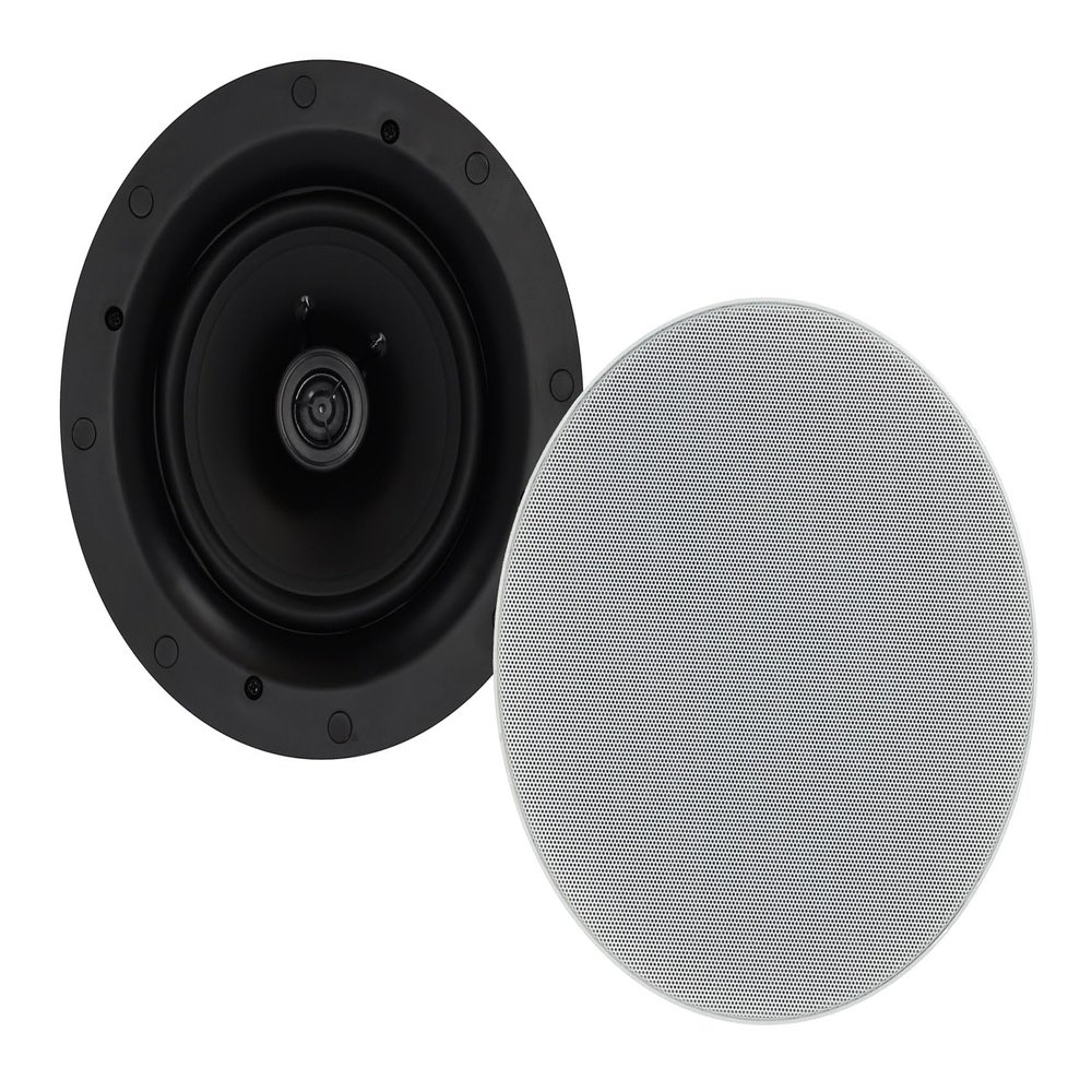 Rockville Pair Elite C68 6.5" 8-Ohm Ceiling Speakers - Swivel Tweeter, 6dB Attenuation, High-Grade Crossover, Magnetic Grill, 600W Home Theater Sound