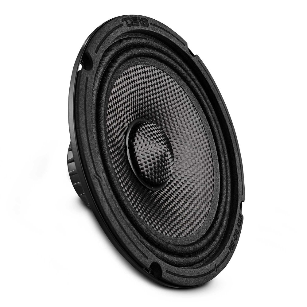 DS18 PRO-CF6.4SLN 6.5 Slim Motorcycle & Motorsports Loudspeaker with Water Resistant Carbon Fiber Cone | 4-Ohm 150W RMS - Shallow Speaker for Motorcycles