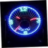FELTECHELECTR Mini Clock Fan with LED Display Portable Metal Cooling Fan for Home Office and Travel Temperature Message and Easy Operation view 1