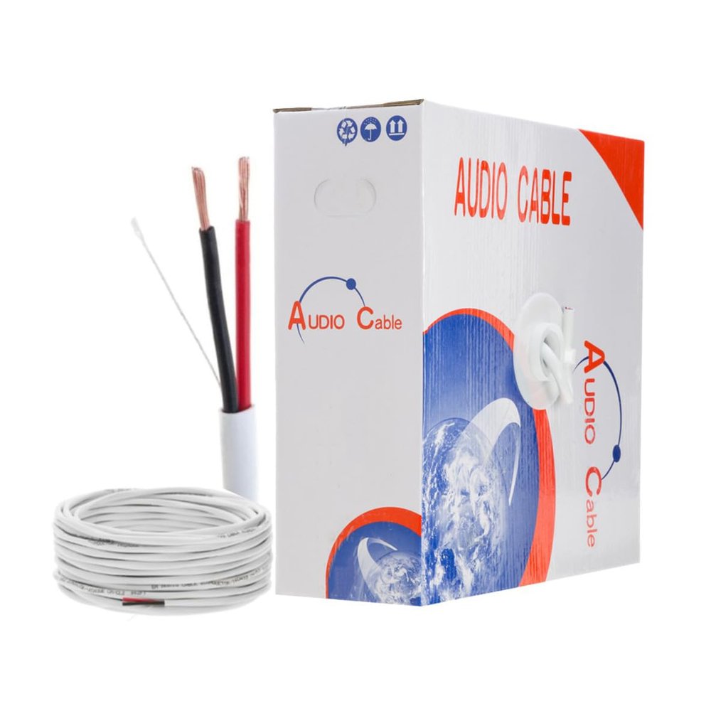 GESS Technologies CableMaestro 500FT 14AWG Speaker Wire  CL2 Rated in-Wall Audio Cable, 2-Conductor CCA, Easy-Pull Box