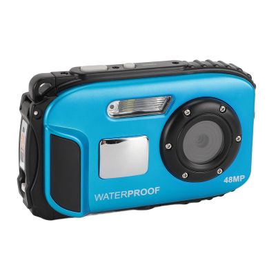 Underwater Digital Camera 1080P 48MP Shake Selfie Underwater Camera with 2.4 Inch Color Screen 32G Memory Card Autofocus and Intelligent Face Recognition - Electronics Camera &