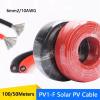 100/50Meters 6mm2/10AWG Solar Panel Extension Cable Black Red Tinned Copper Double Sheathed Wire for Solar Photovoltaic System(100Meters Red) view 2