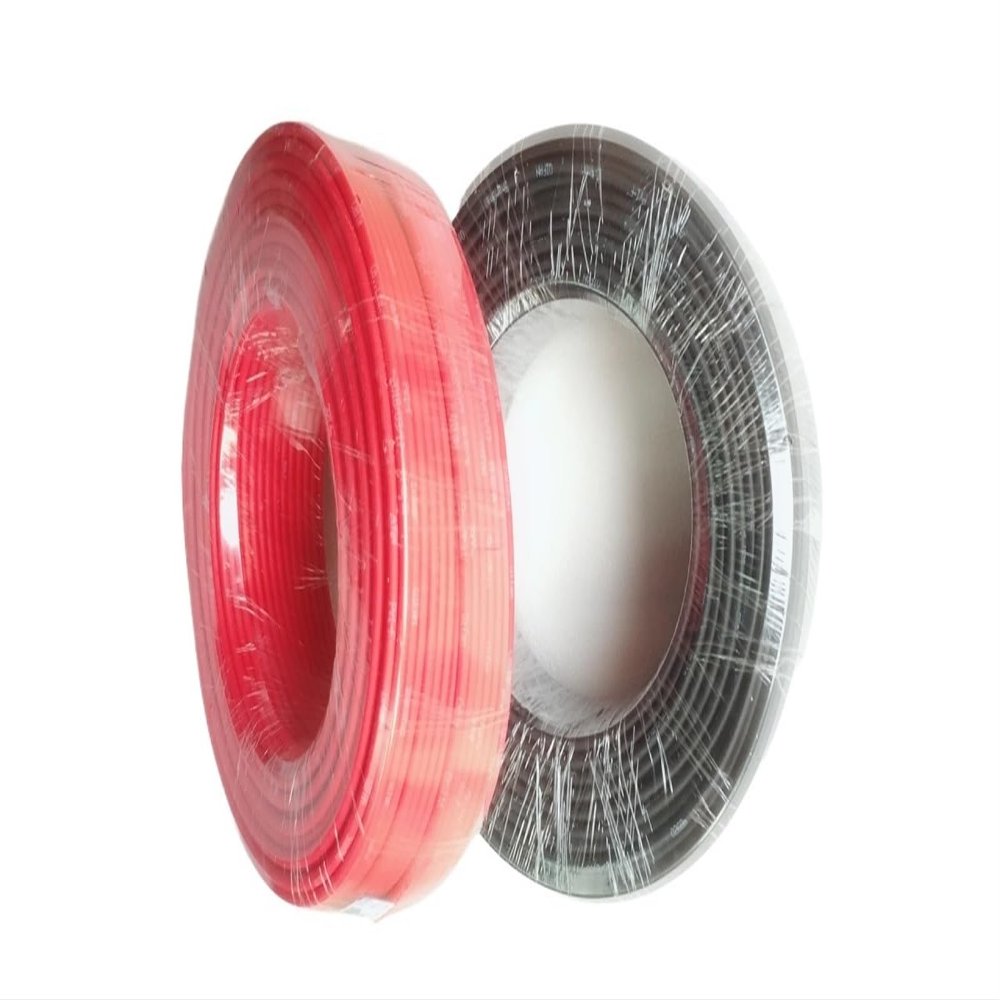 100/50Meters Solar Panel Extension Cable 16mm2/6AWG Black Red Tinned Copper Double Sheathed Wire for Solar Photovoltaic System(50M Red and Black)