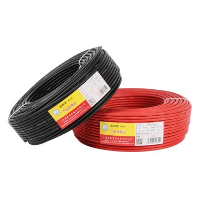 100/50Meters 6mm2/10AWG Solar Panel Extension Cable Black Red Tinned Copper Double Sheathed Wire for Solar Photovoltaic System(100Meters Black)