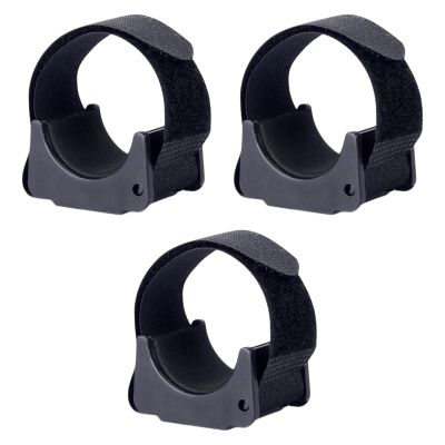 Aymzbd Flashlight Mounting Bracket,Flashlight Mount Holder Clip Black Rubber Versatile Portable Sturdy Replace Flashlight Holder, 3 Piece