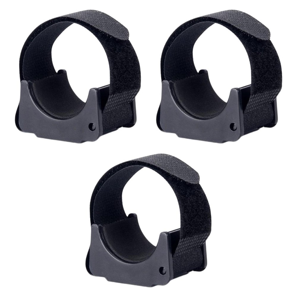 Aymzbd Flashlight Mounting Bracket,Flashlight Mount Holder Clip Black Rubber Versatile Portable Sturdy Replace Flashlight Holder, 3 Piece