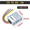 1pcs Waterproof IP67 DC DC Boost Converter 12V to 24V Voltage Regulator 1~50A Power Supply Module 12V 24V(13A 75 Silver) view 2