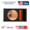 12" Single Competition Ported Sub Box Speaker Enclosure Vented 12" Car Audio Subwoofer Box with Custonm Red Corners view 2