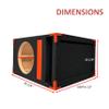 12" Single Competition Ported Sub Box Speaker Enclosure Vented 12" Car Audio Subwoofer Box with Custonm Red Corners view 4
