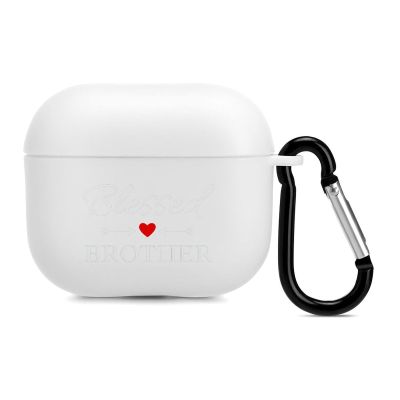 Blessed Brother Bluetooth Earbuds Case Cover for pods 3 with Keychain Headphone Cover Unisex Shockproof Protective