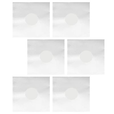 Luxshiny 6pcs Vinyl Record Inner Sleeves White Kraft Paper Bags Record Storage Covers Scratch and Dust Protection Easy to Use
