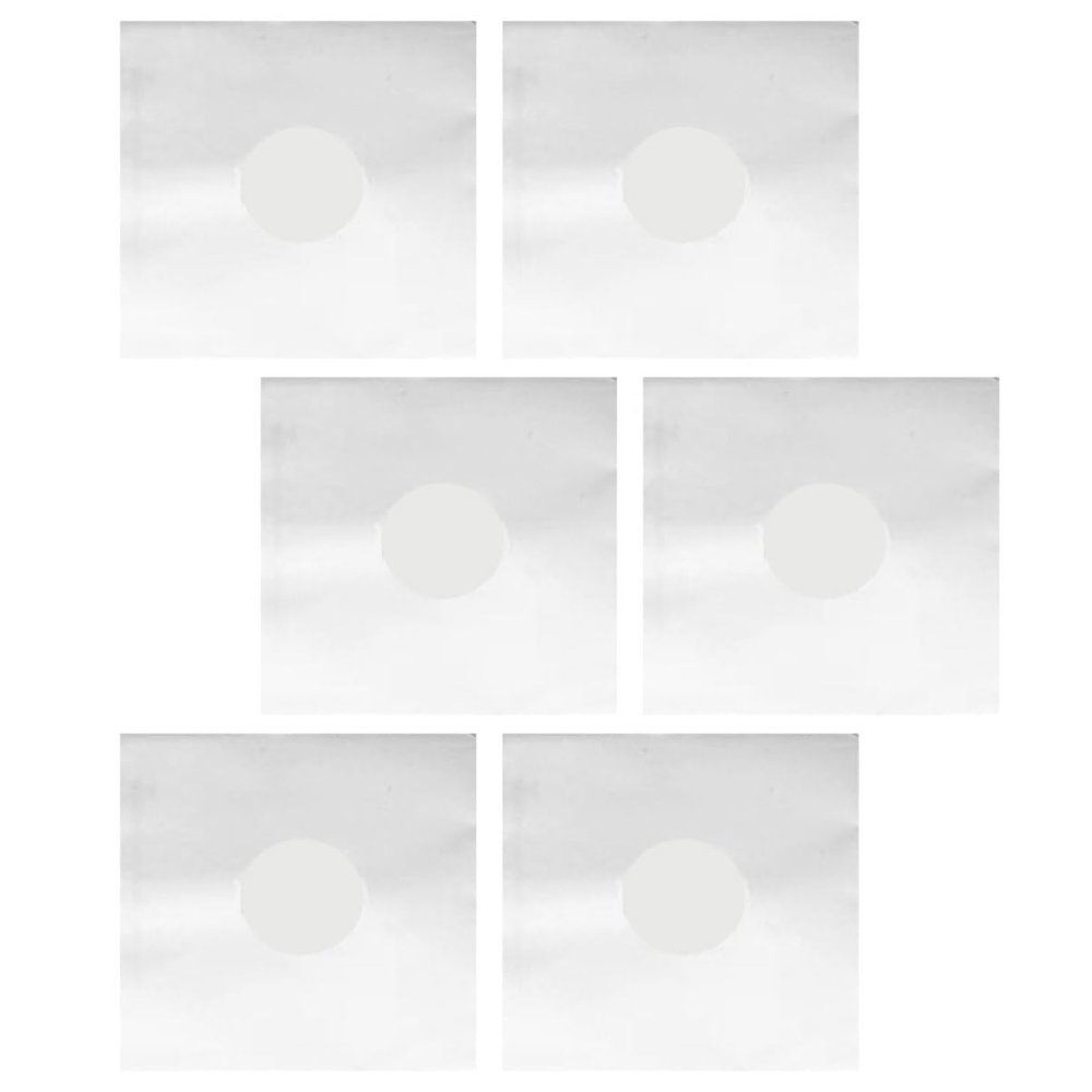 Luxshiny 6pcs Vinyl Record Inner Sleeves White Kraft Paper Bags Record Storage Covers Scratch and Dust Protection Easy to Use