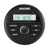 KICKER 46KMC2 Marine Bluetooth All-Weather AM/FM USB/AUX Gauge Style Media Center Receiver W/Black Cover, 2X 6.5 130W Max Power White RGB LED Coaxial Boat Speakers W/Grilles, Speaker Wire, Antenna view 2