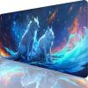 Black Mouse Pad, Cartoon Large Mouse Mat 60 x 32 in Non-Slip Rubber Base, Extended Desk Mat with Stitched Edges, Waterproof Desk Pad Keyboard Protector, Gaming Computer PC Accessories Decor 27-Co view 1