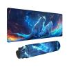 Black Mouse Pad, Cartoon Large Mouse Mat 60 x 32 in Non-Slip Rubber Base, Extended Desk Mat with Stitched Edges, Waterproof Desk Pad Keyboard Protector, Gaming Computer PC Accessories Decor 27-Co view 2