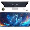 Black Mouse Pad, Cartoon Large Mouse Mat 60 x 32 in Non-Slip Rubber Base, Extended Desk Mat with Stitched Edges, Waterproof Desk Pad Keyboard Protector, Gaming Computer PC Accessories Decor 27-Co view 4