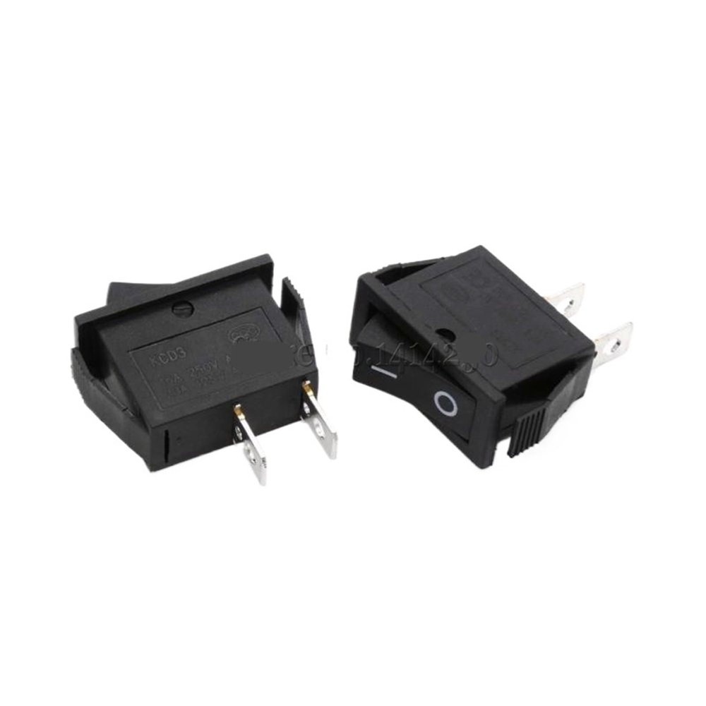 10Pcs Rocker Switch 16A 250V 20A 125VAC 2Pin Reset Switch Momentary Push Button Switch KCD3 15 * 32 mm Power Switch