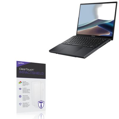 BoxWave Screen Protector Compatible with ASUS Zenbook Duo Laptop (14 in) - ClearTouch ImpactShield (2-Pack), Impenetrable Screen Protector Flexible Film