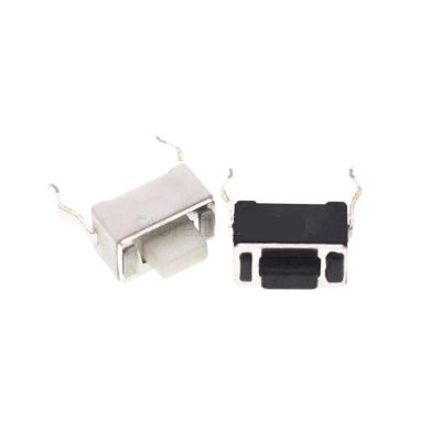 100PCSPcs DIP-2Pin Tact Switch 3x6x4.3mm 3x6x5mm connectors Push Button 3 * 6 * 4.3mm 3 * 6 * 5mm Black White Tactile Switches(3x6x5mm White)