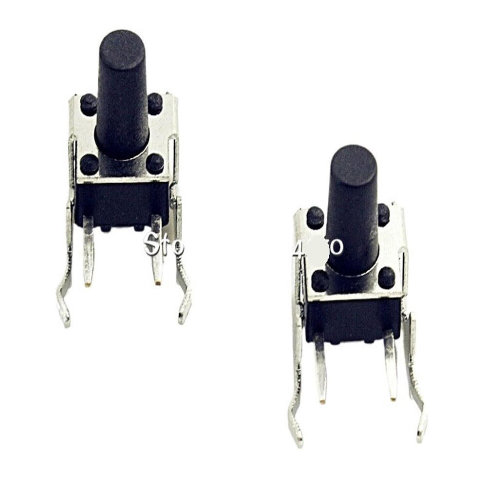 100Pcs Tact Switch 6 * 6 * 9mm Horizontal with Bracket Tactile Push Button Switches 6x6x9mm Micro Switch