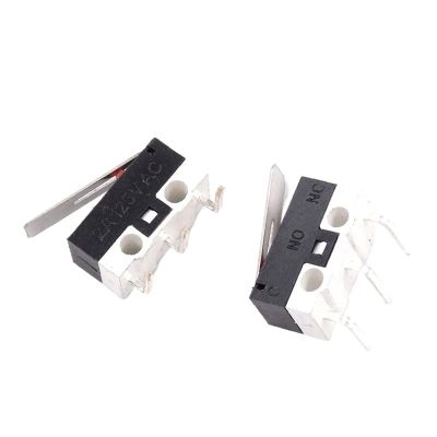 10Pcs Limit Switch Push Button Switch 1A 125V AC Mouse Switch 3Pins 90 Degree Curved Needle Micro Switch