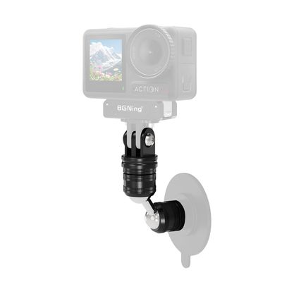 BGNing Dual Ball Head Adjustable Bracket, 1/4 Quick Release CNC Aluminum Camera Head, Suitable for use with Selfie Sticks, Tripods, Compatible with Hero/Action 5pro Sports Cameras (Type 8)