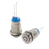 10Pcs 12mm 2Pin Metal Self-Locking Button Switch Blue LED Waterproof Small Switch with Resistor 220V view 1