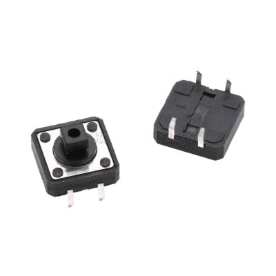 100PCS Tactile Push Button Switch Momentary 12 * 12 * 7.3MM Micro Switch Button DIP Square Head
