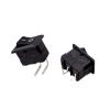 10Pcs 2Pin Curved Needle Black Rocker Switch 3A 250V 6A 125VAC KCD11 2Pin Snap-in On Off Push Button Switch 10 * 15mm Right Bent view 1