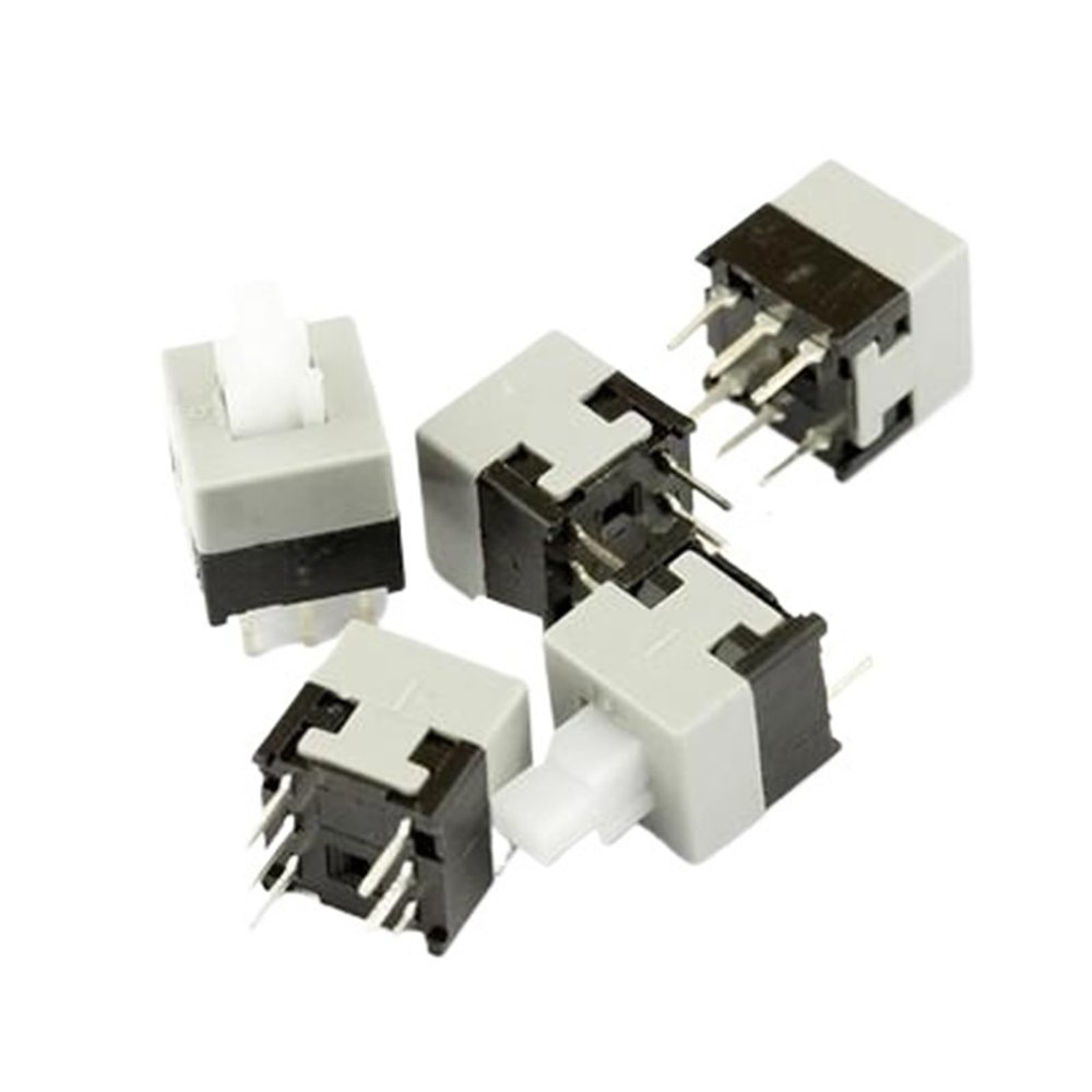 10Pcs 8.5 * 8.5mm Double Row Self-Locking Switch/Push Button Switch/Key Switch 6Pin