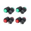 2Pcs Power Switch with Light Lock Self-Locking R16-503AD Round Button Switch Red and Green 16MM 1.8V-3V(2Pcs Green) view 1