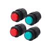 2Pcs Power Switch with Light Lock Self-Locking R16-503AD Round Button Switch Red and Green 16MM 1.8V-3V(2Pcs Green) view 3