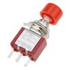 5Pcs 3Pin C-NO-NC 6mm Mini Momentary Automatic Push Button Switch ON-(ON) 2A 250VAC/5A 120VAC Toggle Switches(Red) view 2