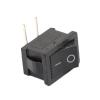 100Pcs Black Push Button Switch 6A/250V 10A/125V KCD1 2Pin Left Curved Needle Snap-in On/Off Rocker Switch 21MM*15MM Black view 1