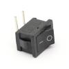 100Pcs Black Push Button Switch 6A/250V 10A/125V KCD1 2Pin Left Curved Needle Snap-in On/Off Rocker Switch 21MM*15MM Black view 2
