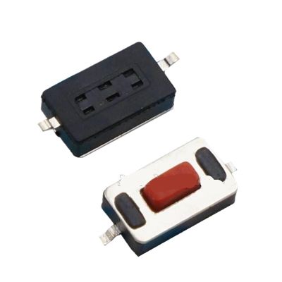 100Pcs Type 3 * 6 * 2.5mm 3 * 6 * 2.5H 3x6x2.5mm SMD Red White Push Button Switch Microswitch Tact Switch(Red)