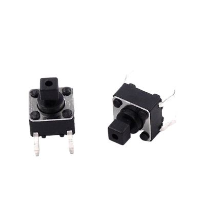 100Pcs 6 * 6 * 7.3MM Square Head 6 * 6 * 7.3H 4 pin Vertical Micro Switch Button Switch DIP-4