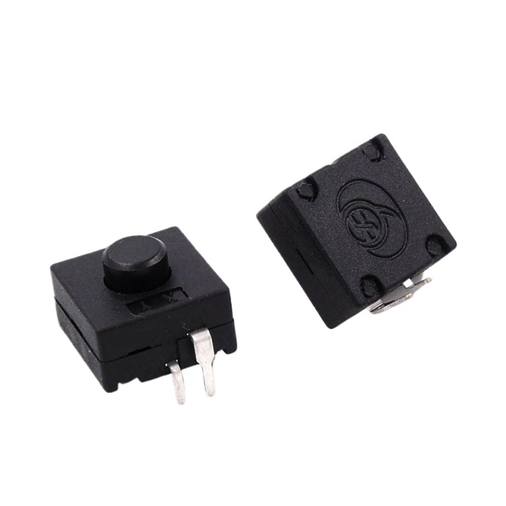 10Pcs 12x12mm 2Pins 1A 30V ON-Off Flashlight Push Button Switch Height 9.5mm 1212-112B