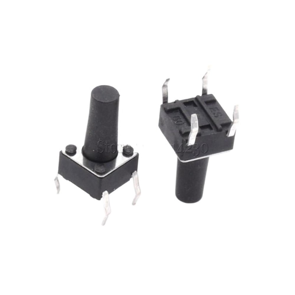 100Pcs Tactile Push Button Switch Tact Switch 6X6X11mm 4-pin DIP 6 * 6 * 11mm