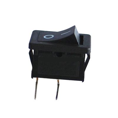 10Pcs Black Push Button Switch 6A/250V 10A/125V KCD1 2Pin Left Curved Needle Snap-in On/Off Rocker Switch 21MM*15MM Black