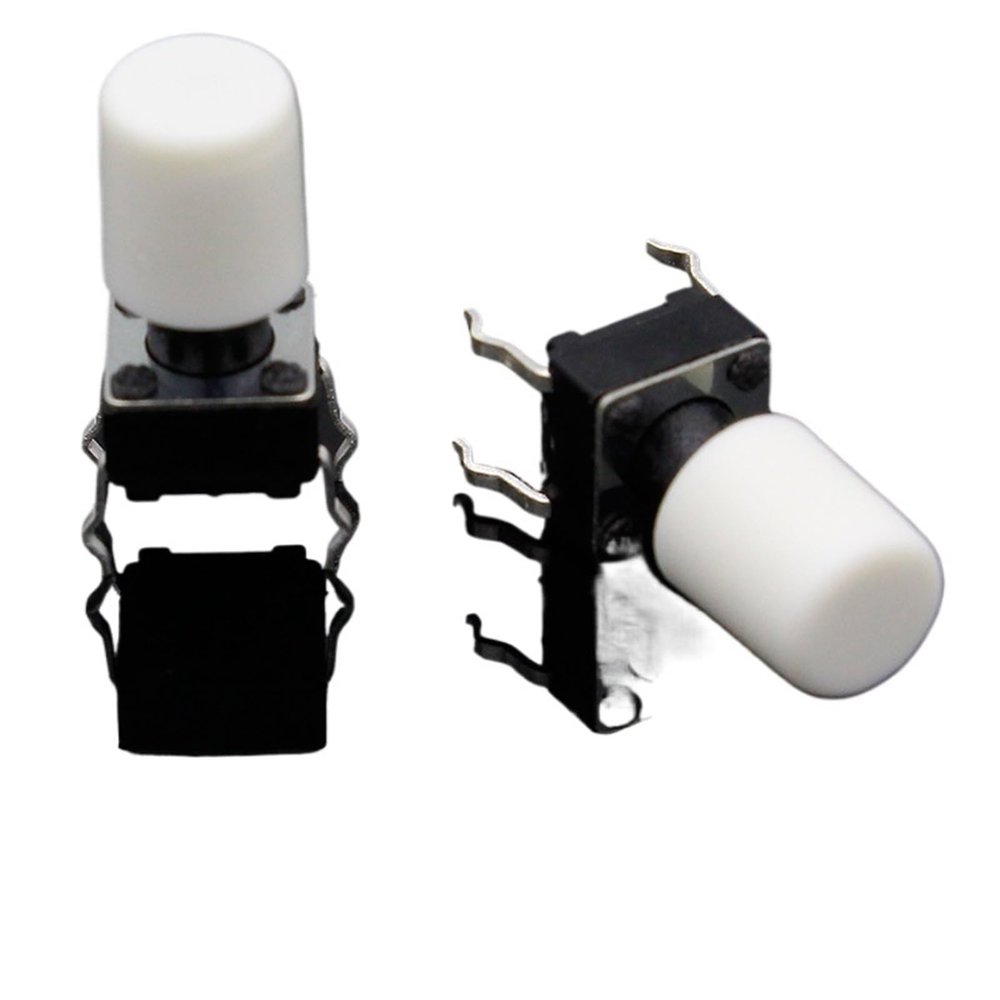 100pcs/lot White Plastic Cap Hat G63 for 6 * 6mm Tactile Push Button Switch Lid Cover
