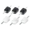 100PCS 12 * 8MM DC 30V 1A Black and White On Off Mini Push Button Switch for Electric Torch Self Locking(100PCS Black) view 2